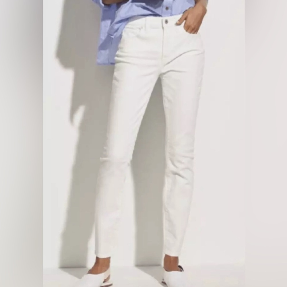VINCE Relaxed Skinny High-Rise White Stretch Jeans Ankle 5-Pocket Size 28